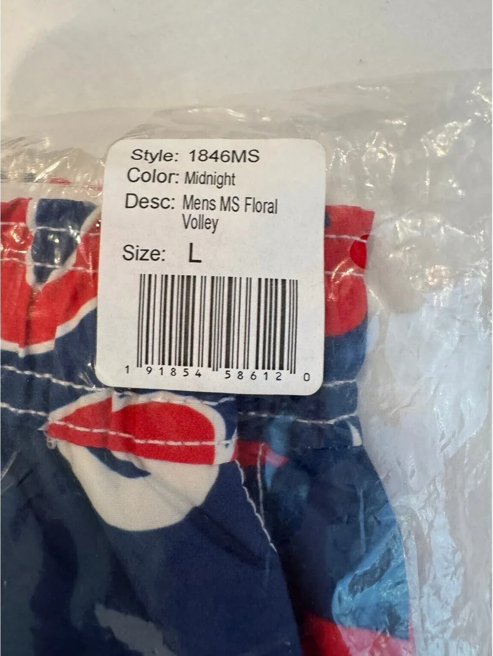NWT Wes and Willy Ole Miss Floral Volley Swim Trunks Midnight Men’s L